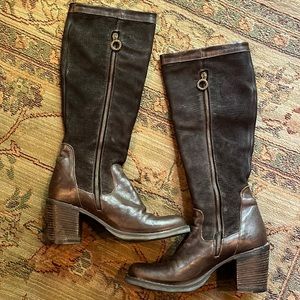 Knee high leather boots